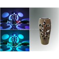 LED Solar Tiffany Light,Ceramic Design,1.2v450mah NICD or NIMH Battery,Solar Panel Powered