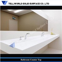 Modern design Corian White Glossy bathroom Tolit Countertop (TW-MAWB-010)