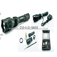 Muti-function rechargeable cree xmlt6 super bright police flashlight for sale