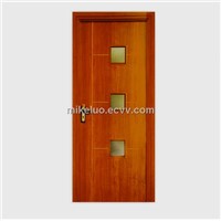 PVC interior doors with glass decorations