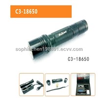 Rechargeable CREE Q5 Aluminum LED police torch light