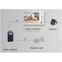 Recordable 7inch Screen Video Door Entry + Stainless Steel Lock