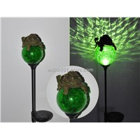 Solar Garden Light With Turtle,Glass+Resin,LED Lamp,NICD Rechargeable Battery,8 Hours Lighting Time