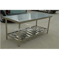 Stainless steel work table with underframe