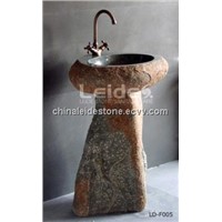 Unique natural stone pedestal sink LD-F005