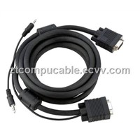 VGA Cable + 3.5mm Audio Jack