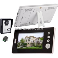 cheap hands-free 7 Inch wireless video door phone intercom system(1v2) for apartment