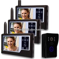 clear voice 3.5 inch color display touch key wireless video door phone(1v3)