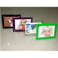 fashional colorful acrylic picture photo frame with screw stand