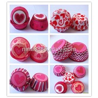paper CUPCAKE LINERS, baking cups for Valentine's Day, Wedding