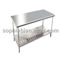 stainless steel work table with punching holes