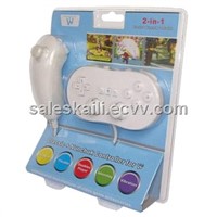 wii 2 in 1 Classic+Nunchuk Controller for Wii