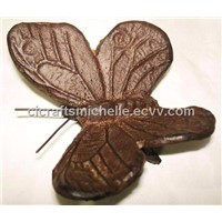 cast iron butterfly shape wall hook for home decor