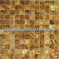 gold color shell mosaic tile