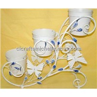 white candle holder flower pot for garden decor