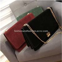 2012 Korean Fashion Nubuck Leather Retro Chain Shoulder Slung Handbag
