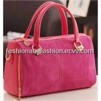 2012 Autumn and Winter New Handbag Rose Red Tide Stitching Matte Leather Shoulder Handbag Bag