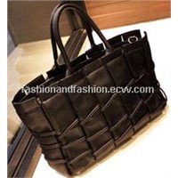 2012 New Handbag Hot Black Woven Big Bag Laptop Shoulder Bag