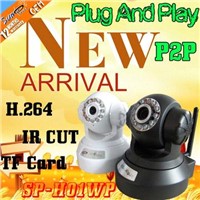 Plug and Play Indoor Wireless Pan/Tilt IP camera support SD card record