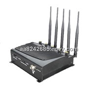 Adjustable output power signal Jammer with five bands