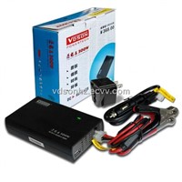 300W Fashion black  Car Power Inverter input 12/24V DC output110/220VAC USB socket