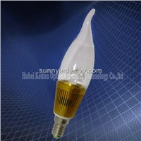 3*1W LED Candle Bulb With Clear Cover (KD-HQP-008)