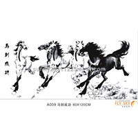 60*120cm eight horses abstract animal diy digital oil painting by numbers set for wall decoration