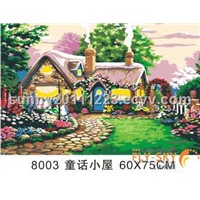 60*75cm (fairy tale hut) abstract beautiful scenery oil painting for wall art picture