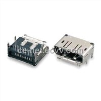 Display Port Connector with R/A Dip Type, Supports Deep Color 30/36-bit