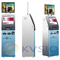 Double screen bill payment kiosk