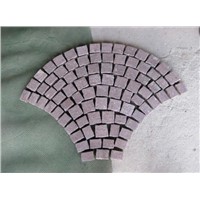 Fan-shaped paving stone