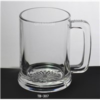 Fasional glass beer mug with handle 500ml