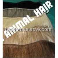 Horse mane extension wefts