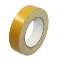 Hot Melt 250mic Self Adhesive Double Sided Cloth Tape with Light Yellow Release Liner