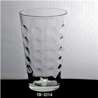 Large clear glass beer mug 300ml