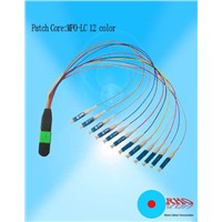 MPO to LC 12 Color core Fiber Optic Patch Cord