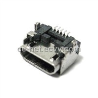 Micro USB 2.0 B Type Connector with Copper Alloy Contact and 35N Insertion Force