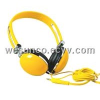 Mp3 headphone for professional Mp3,PC and other audio sourcing WS-6300 (Yellow)
