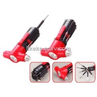 Multi function screwdriver with LED torch