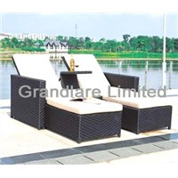 Outdoor PE wicker bench GHY090