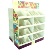 PDQ Floor Corrugated Cardboard Counter Displays Units for Greeting Card