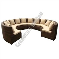 PE wicker round corner sofa sets GHY001