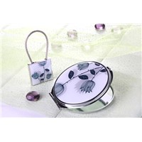 Round shape cosmetic mirror and key chain set (Model: JWC026-20)