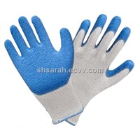 Seamless 10G 2 Thread T/C Shell, Latex Coated Crinkle Finish Gloves