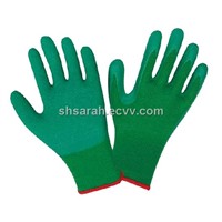 Seamless 10G 5 Thread T/C Shell, Crinkle Latex Coated Gloves