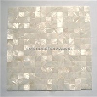 Seamless pure white mother of pearl mosaic