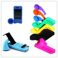 Silicone Speaker Holder Case Suitable for iPhone 4/4S, Available in Various Colors