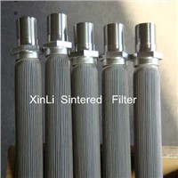 Standard pleated metallic felt filter element