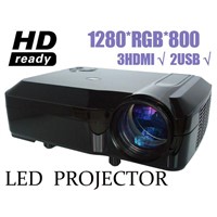 The LED Projector 720P With HDMI,USB For Home theater