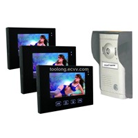 Touch Screen Video Intercom Door Phone with memory +3screens Home Security